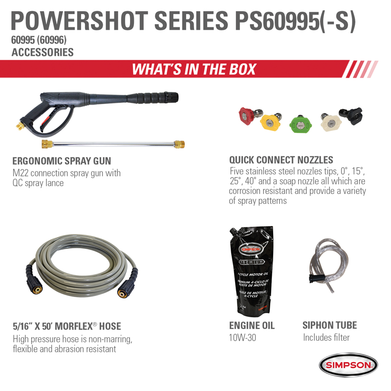 Simpson PS60995 Honda 3600 psi Gas 2.5 