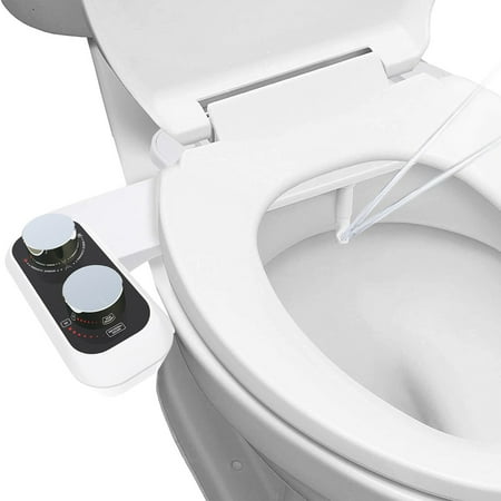 Gumesh Women's Bidet Attachment for Toilet - Adjustable Dual Nozzle Spray with Feminine Wash Mode, Cold/Hot Water Control & Intelligent Seat Sensor | BPA-Free