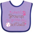 thumbnail image 3 of Inktastic Future Softball Player Girls Girls Baby Bib, 3 of 4