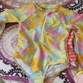 thumbnail image 4 of URMAGIC URMAGIC Toddler Little Girls Long Sleeve 1-Piece Rashguard UPF 50+ Swimsuit Bathing Suit/Yellow Daisy, 4 of 7