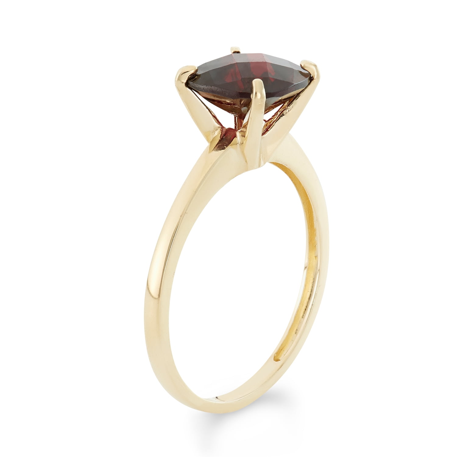 10k gold cushion cut gemstone ring
