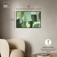 thumbnail image 5 of Tualipa Green Abstract Canvas Wall Art by Art Remedy, Black Floater Frame, 30"x20", 5 of 7