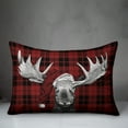 thumbnail image 3 of Creative Products Plaid Christmas Moose 14x20 Spun Poly Pillow, 3 of 3