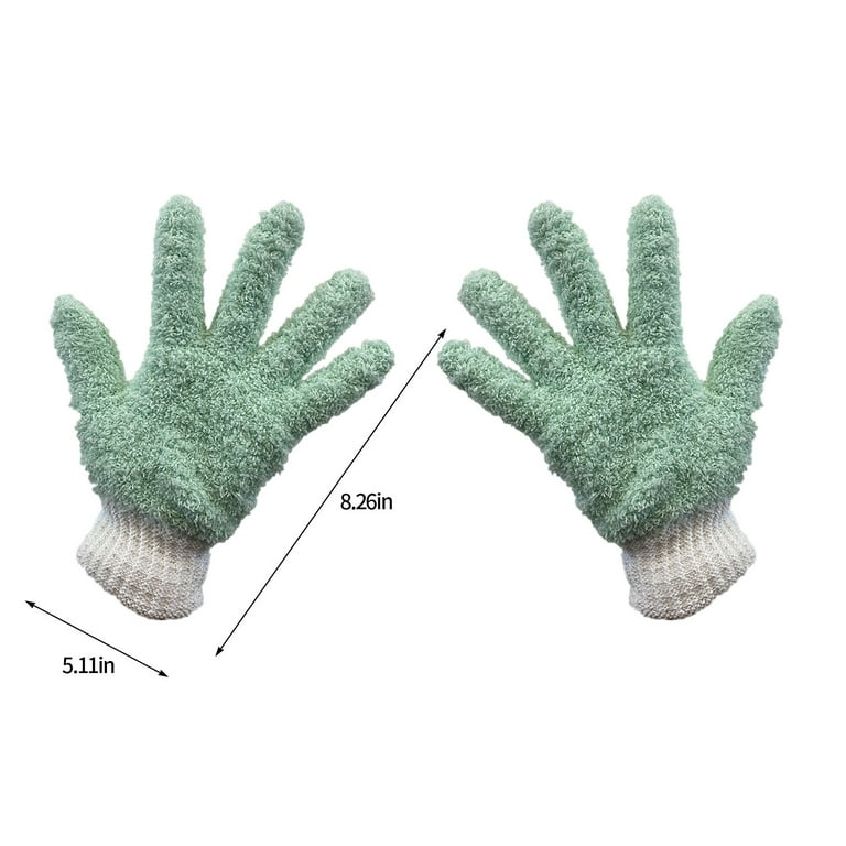 Microfiber Dusting Gloves for House Cleaning, Dusting Mitts Reusable for  Window-Blinds, Lamps, Mirrors, Book, Plants, Automotive Interior -1 Pair 