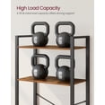 thumbnail image 6 of 5-Tier Tall Bookshelf, Bookcase with Steel Frame, Book Shelf for Living Room, Home Office, Study, 11.8 x 26 x 60 Inches, Industrial Style, 6 of 8