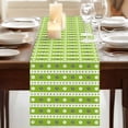 thumbnail image 3 of Saint Patrick's Day Table Runner, Green Colorful Clovers Leaves Stripes Washable Cotton Linen Table Runners 90 Inches Long, Dresser Scarf Runner for Dining/Coffee/Kitchen/Hallway Tables 13''x90'', 3 of 9