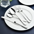 thumbnail image 4 of Silverware Set for 6, 30 Piece Heavy Duty Stainless Steel Flatware Utensils Cutlery Set Including Steak Knife Fork and Spoon, Dishwasher Safe, Gift Package for Wedding Housewarming, 4 of 7