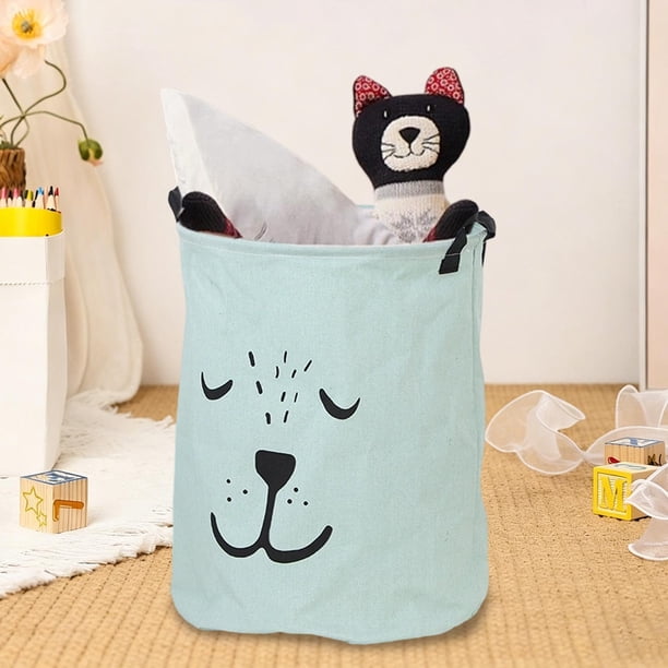 Cesta de almacenamiento de tela plegable: cesta de lona resistente para ropa, juguetes y organización del hogar con asas reforzadas y diseño plegable.