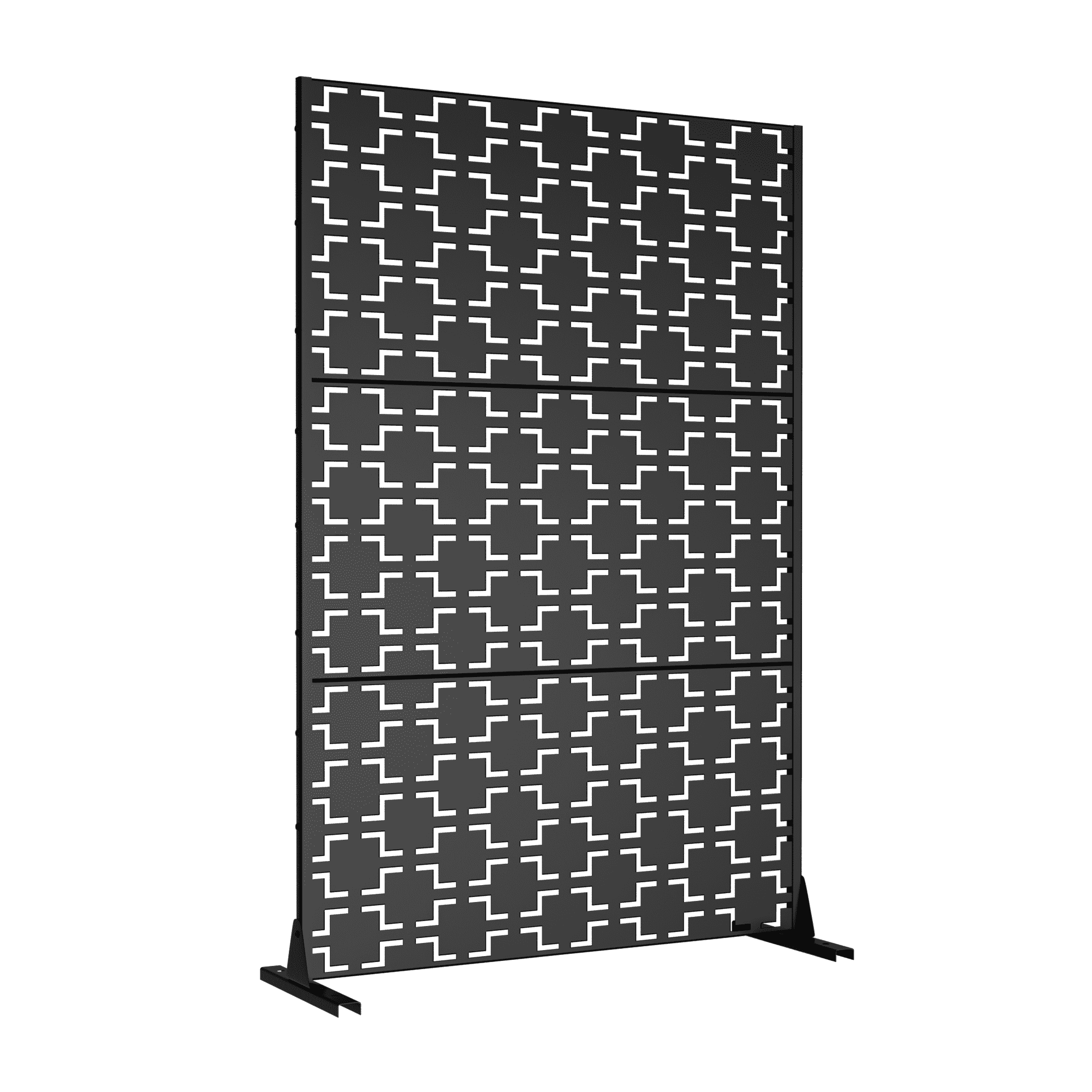 MAYEERTY 72" × 47" Privacy Screen Fence, Heavy Duty Fence Privacy Screen Outdoor, Black