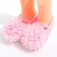 thumbnail image 3 of Baby Girl Shallow Princess Shoes Newborn Satin Shoes Soft Sole Toddler Infant Shoes First Walkers, 3 of 5