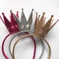 thumbnail image 4 of Shiny Queen Princess Crown Headband, 3D Crown Glitter Fabric Tiara Hairband for Birthday Prom Ball, Sparkly Sequin Festival Headpiece Accessory, Suitable for Party Events and Celebrations, 4 of 5