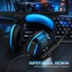 thumbnail image 3 of Aud&iacute;fonos Gamer con Micr&oacute;fono para PS4 Xbox One PC, Diadema Auriculares Al&aacute;mbrico Est&eacute;reo para Juegos Cancelaci&oacute;n de Ruido y Luz LED Control de V, 3 of 9