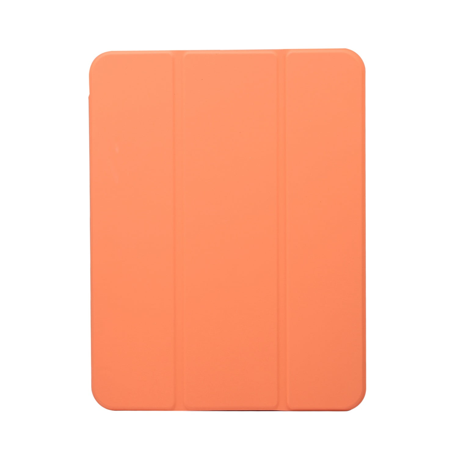 SaniMore for iPad 10th Generation 10.9" 2022 Case, Auto Sleep/Wake, Flexible TPU Case with Tri-Fold Kickstand & Pencil Holder Shockproof Protective Case for Women Men, Orange