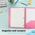 thumbnail image 3 of Enday Folder with Pockets and Prongs 2 Pocket Portfolio Folder for School and Office Pink, 3 of 7