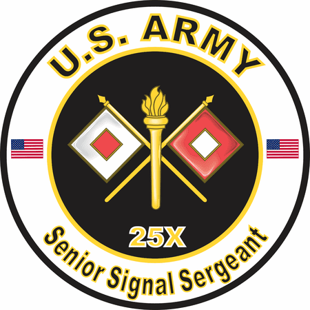 3.8 Inch U.S. Army MOS 25X Senior Signal Sergeant