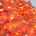 thumbnail image 6 of SDJMa Fall Decor Maple Leaf String Light, 19.7ft /40 Led Maple Fairy Light 3AA Battery Powered Harvest Fall Garlands String Lights for Thanksgiving Halloween Christmas Birthday Decor, 6 of 8