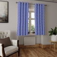 thumbnail image 2 of Ambesonne Turkish Pattern Grommet Curtain, Blue Mosaic, 50" x 54", Royal Blue Pale Blue, 2 of 6