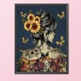thumbnail image 2 of Cuadros Decorativos Pintura de arte de punto de cruz completo 11CT estampado de flores bordado adorno montado en la pared JShteea Nuevos Originales, 2 of 5