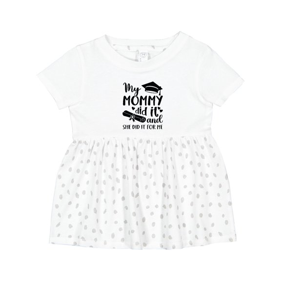 Inktastic My Mommy Did It Graduation Girls Baby Dress