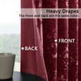 thumbnail image 4 of Crushed Velvet Curtains with Rod Pocket Luxurious Thermal Insulated Soundproof Drapes for Dining Room, Soft and Durable Light-Filtering Window Treatments, 2 Panels, 4 of 8