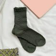 thumbnail image 2 of Yuanlong Womens Socks Vintage Cable Knitted Solid Color Middle Length Socks Daily Casual Hosiery Breathable Slouch Socks, 2 of 3