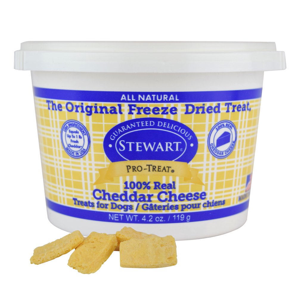 Stewart Freeze Dried Reduced Fat Cheddar Cheese Dog Treats, 4.2 oz