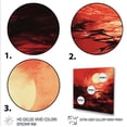 thumbnail image 3 of Designart "Crimson Sunset Storm" Coastal Wall Art - Coastal Red Coastal Sunset Entryway Wall Art, 3 of 6