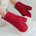 thumbnail image 6 of Heat Resistant Silicone Oven Gloves for Kitchen Baking, BBQ Grilling & Microwave, Non-Slip High Temp Cooking Mitts, Reusable Protective Hand Gear for Adults, Insulated Hot Pads for Handling Cookware, 6 of 7