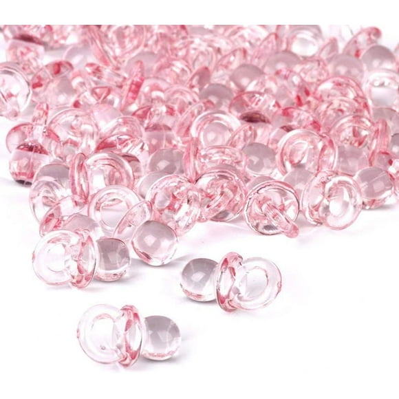 HUGFEGWE 50pcs Mini Acrylic Pacifiers Clear Table Scatter Confetti Decorations for Boys and Girls Shower Party Favor Decoration UA824-17900