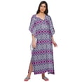 thumbnail image 4 of Moomaya Womens Printed Kimono Sleeve Button Down Cotton Maternity Long Kaftan, 4 of 5