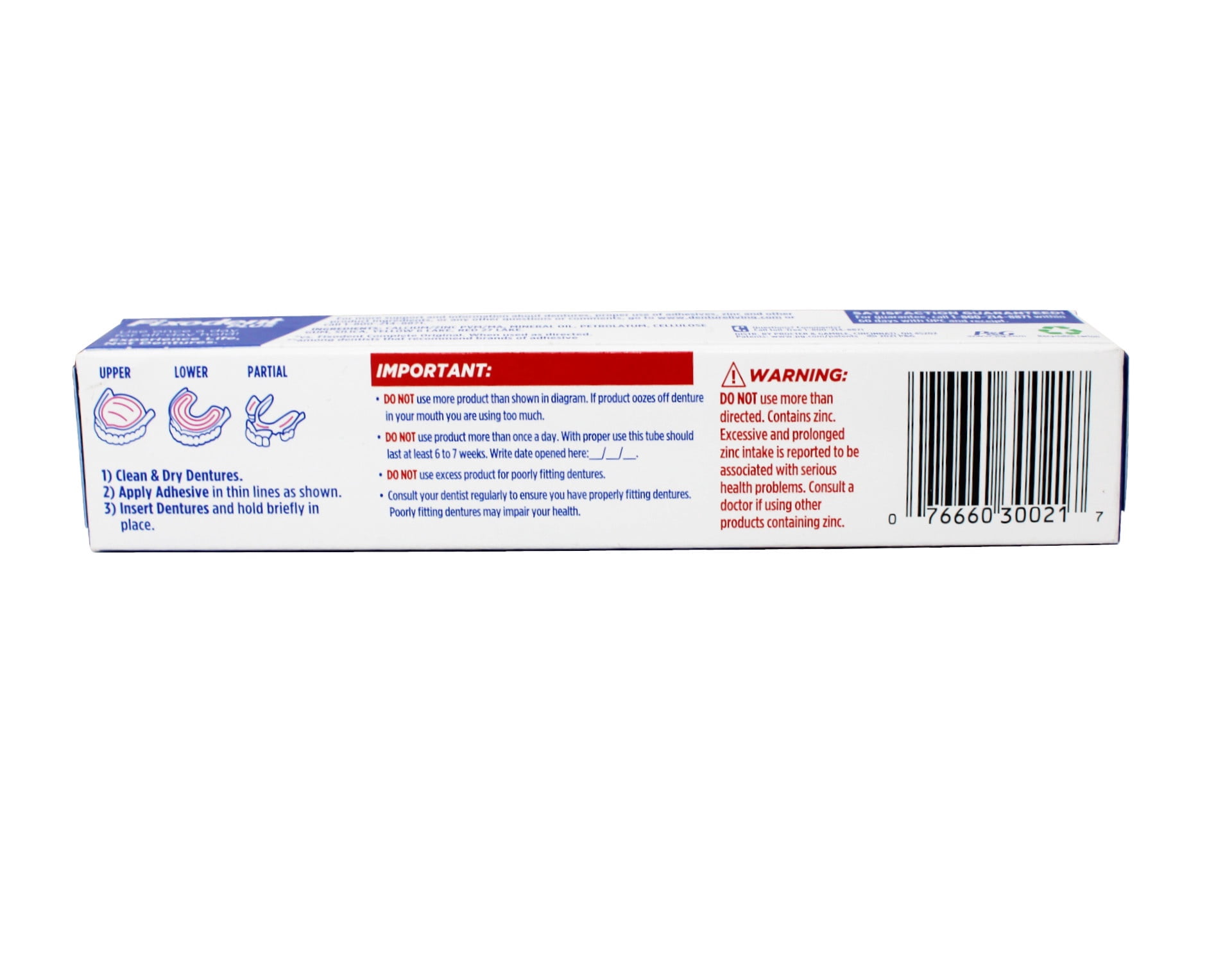 Fixodent Plus Denture Adhesive Cream Gum Care - 2 oz, Pack of 6 C17
