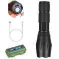 thumbnail image 4 of cámping Linterna USB Potente LED Antorcha Impermeable Al aire libre Camping Senderismo Luces JShteea El nuevo, 4 of 5
