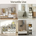thumbnail image 4 of Bacs de Rangement avec Couverclesquart Bacs de Rangement en Plastique s Bacs de Rangement Empilables avec Roues Organisateurs et Rangement pour Garde-Robe Boîte de Rangement, 4 of 7