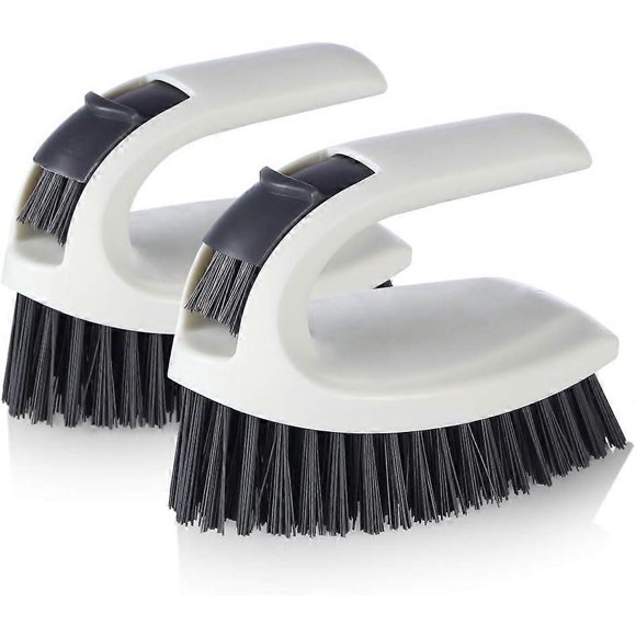 Scrub Brush - Cleaning Brush for Bathroom, Showers, Tiles, Seams, Sinks, Multi-Purpose Heavy Duty Scrub Brush (2 Pack)