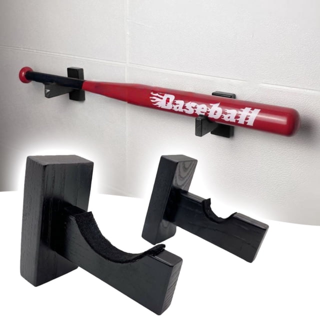 Baseball Bat Display Wall Mount Rack Baseball Bat Display Case Baseball Bat Display Holder Wall Hanger Sturdy Hardwood Baseball Bat Stand Softball Bats Storage Rack Horizontal