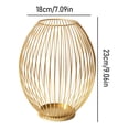 thumbnail image 7 of mdesiwst Metal Wire Cage Pillar Candle Holder Vintage Hollow Out Tea Light Holder for Fireplace Mantel Table Centerpiece, 7 of 7