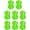 Fluorescent Green, variant on 8-Pack Reflective Neon Cooling UV Protection Neck Gaiter Face Mask, Breathable Summer Scarf Bandana for Men Women Outdoor