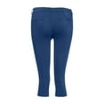 thumbnail image 4 of Timegard Capri Pants for Women Low Waisted Button Skinny Solid Color Leggings Work Pants with Pockets, 4 of 6