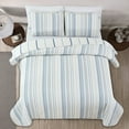 thumbnail image 3 of Market & Place Sofia Reversible Lightweight Modern Striped Quilt Set, 3 of 5