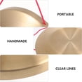 thumbnail image 3 of 15cm 5.9in Chinese Traditional Percussion Instrument Gong With Wooden Hammer Beater Mallet & Hanging String, 3 of 4