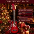 thumbnail image 2 of Ktaxon 30in Beginner Round Acoustic Guitar Starter Kit with Bag, Tuner, Extra Strings, Red, 2 of 15