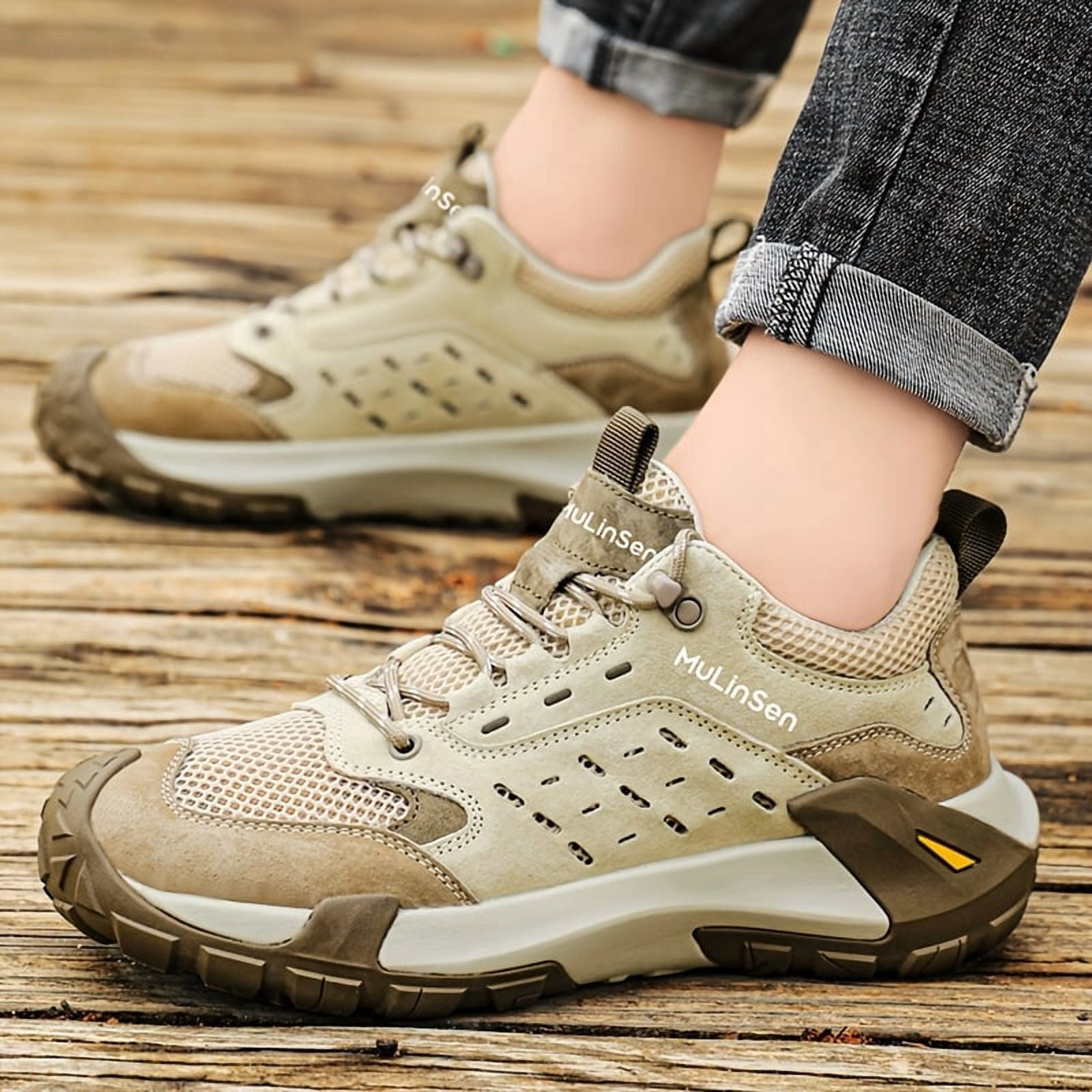 New Mesh Outdoor Hiking Shoes, Wear-Resistant Trekking Casual Shoes, Sports Anti-Slip Breathable Footwear