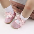 thumbnail image 2 of Baby Girl Mary Jane Flats Shoes Non Slip Soft Sole Infant Toddler First Walker Wedding Princess Dress Crib Shoes, 2 of 6