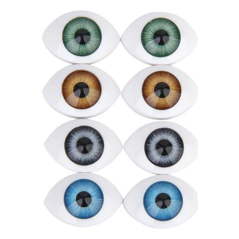HUAA Eyeballs for Crafts,Pure Handmade Design Glass Fake Eyes, Eyeball 1  Pair,Suitable for Dolls, Masks, 10 color options