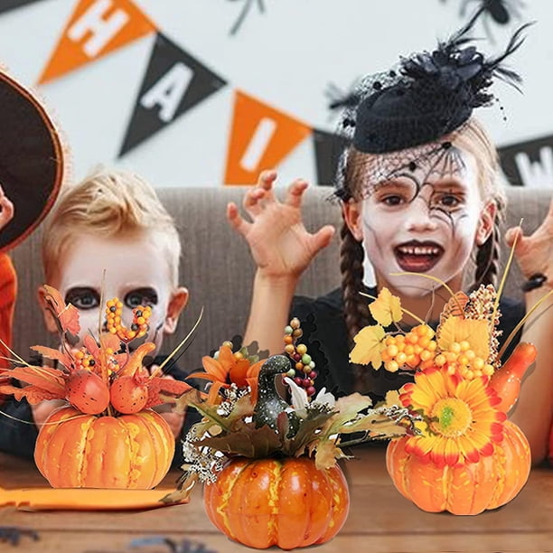Juego De 12 Calabazas Artificiales Soledad Grandes Decoración De Fiesta Surtido Para Otoño Acción De Gracias Halloween Blanco | Bodega Aurrera En Línea