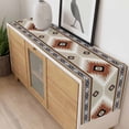 thumbnail image 4 of Brown Gray Boho Table Runner - 108 Inch Long, Kitchen Dining Table Runner Dresser Scarves, Southwestern Ethnic Abstract Geometric Farmhouse Decor for Coffee Tables Wedding Party Banquet, 4 of 8