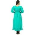 thumbnail image 6 of Bimba Women's Cotton Smocked Waist Long Casual Maxi Dress, 6 of 7