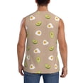 thumbnail image 4 of JUNZAN Egg and Avocado Men's Sleeveless T Shirts,Sleeveless Muscle Shirts,Sizes S-3XL, 4 of 8
