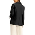 thumbnail image 3 of INSPIRE CHIC Women's Work Office Notched Lapel Long Sleeve Double Breasted Blazer, 3 of 5