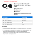 thumbnail image 2 of Front Suspension Strut Mount Kit - Compatible with 2018 - 2021 Toyota Camry 2019 2020, 2 of 2